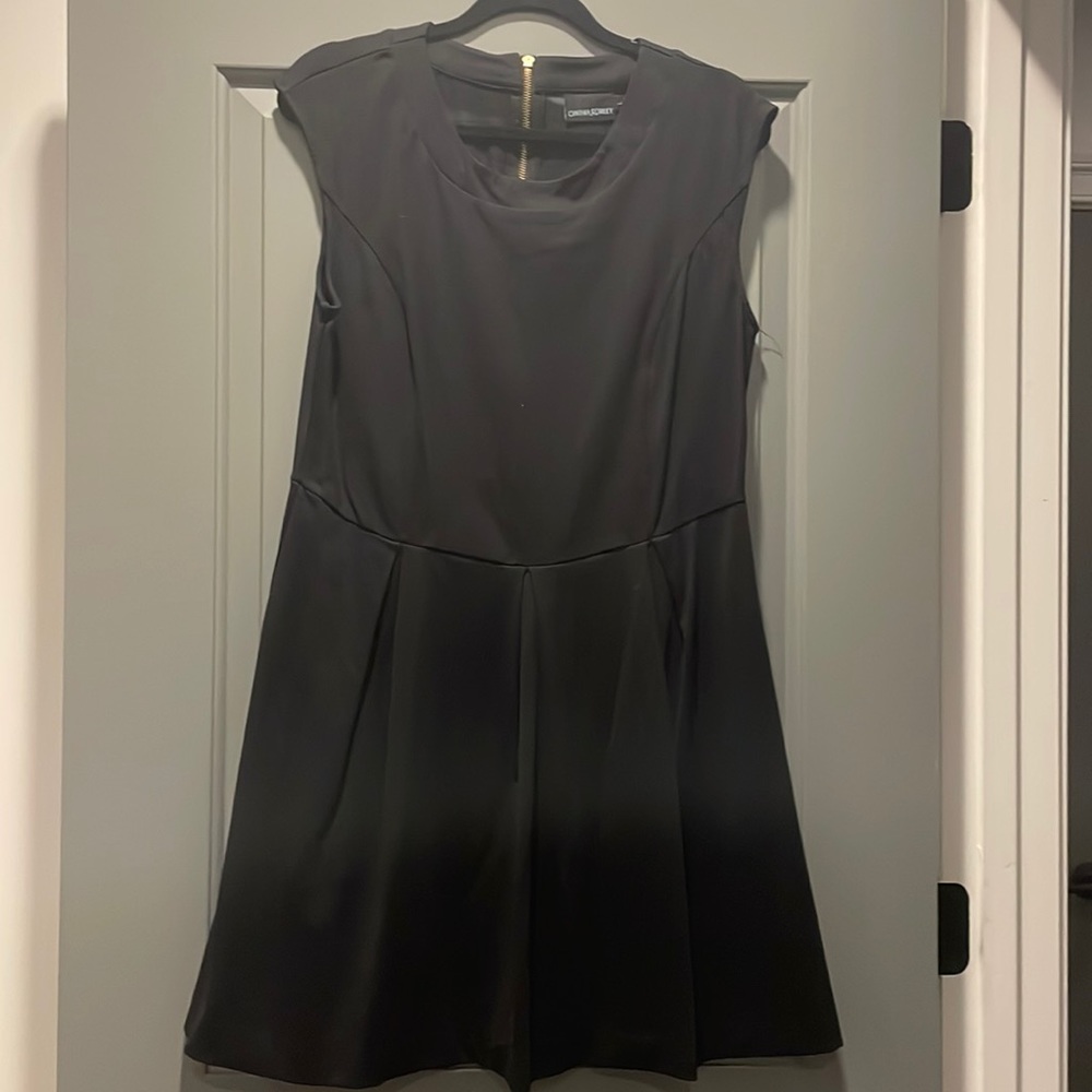 Black Skater dress with back zipper and mesh